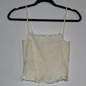 BCBGeneration Cream Ruffled Camisole